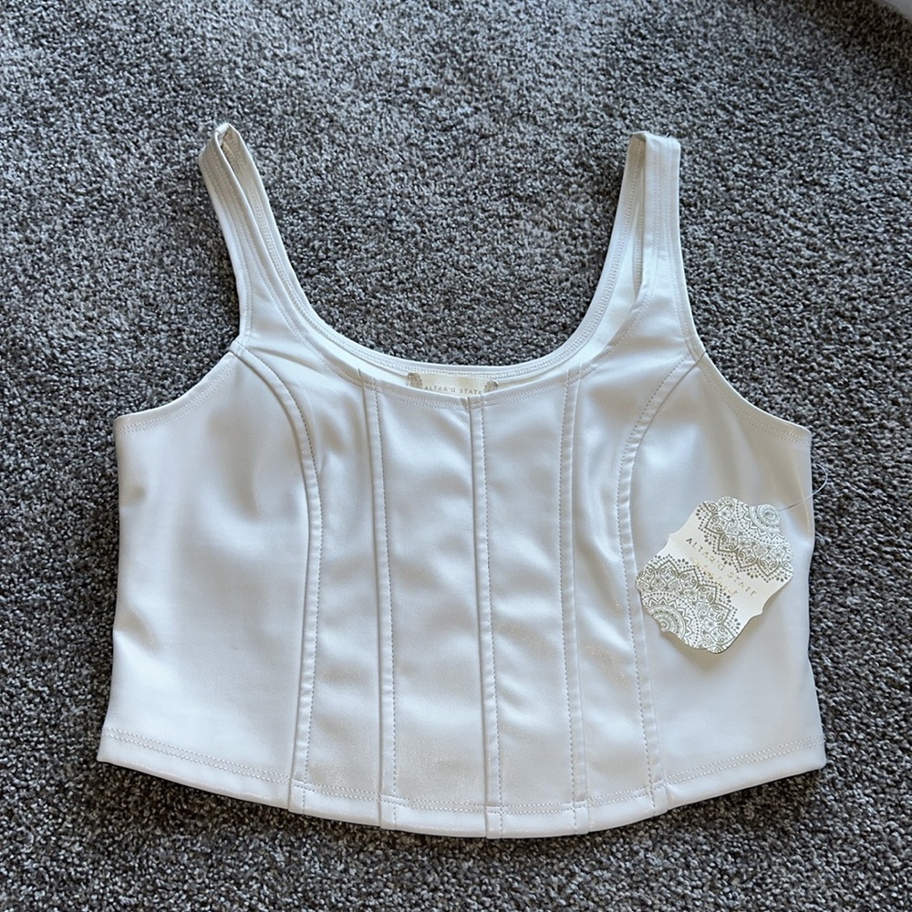 Corset Style White/Cream Altar’d State Top